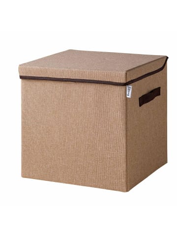 Aufbewahrungsbox mit Deckel Braun, 33 x 33 x 33 cm