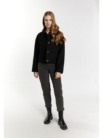 Damen Übergangsjacke Aus Wollgemisch in Schwarz