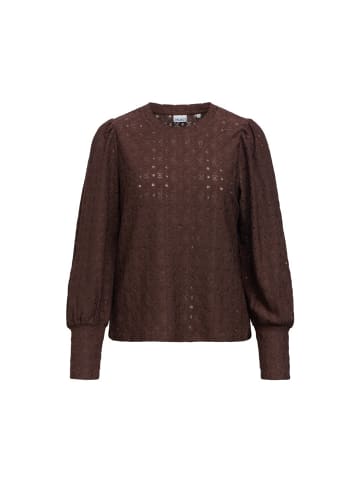 Langarmshirt in seal brown