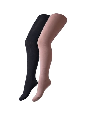 Strumpfhose 2er Pack navy + fuchsia