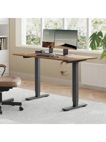 Schreibtischgestell Balok in Schwarz - (B)(90-140) x (H)(71-119) x (T)60 cm