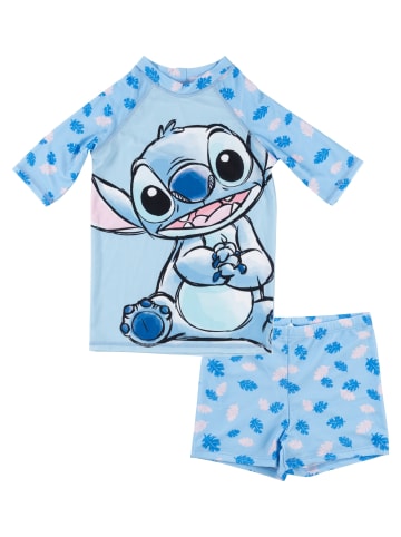 Lilo & Stitch Schwimmset UV-Schutz 30 Badeanzug Shirt Hose Zweiteiler in blau