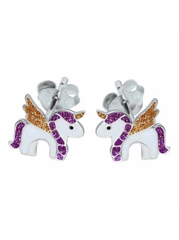 Silber Ohrringe 925 Einhorn 0,7 cm x 0,8 cm