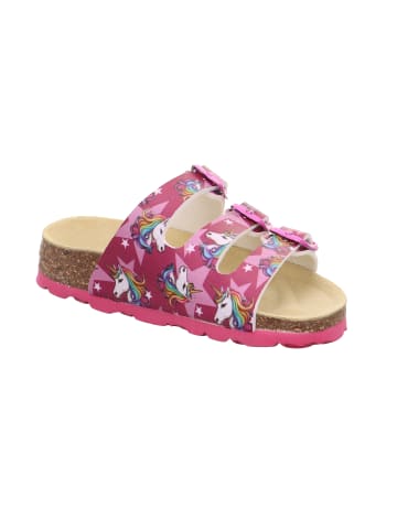 Tieffußbett Pantolette FUSSBETTPANTOFFEL in Pink/Mehrfarbig