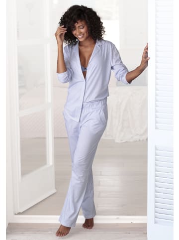 Pyjama in blau-weiß
