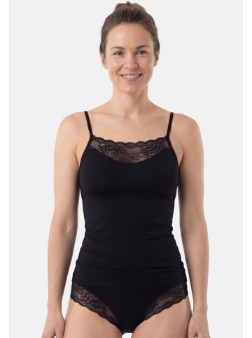 Spaghetti Top Modal in Schwarz