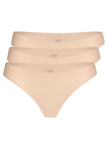 Strings "Invisible" 3er Pack Seamless Tanga in skin
