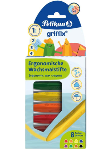 Wachsmalstift Dreikant Wachskreide Packung mit 8 Farben