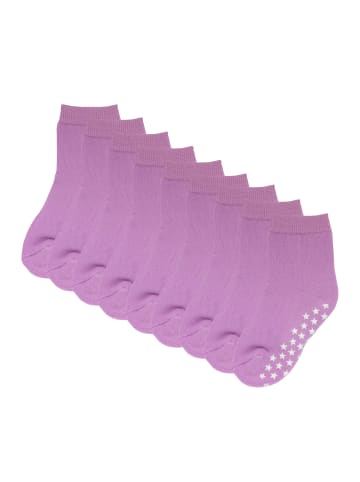 9er-Set Yalion Baby Antirutschsocken, lila, weich & atmungsaktiv