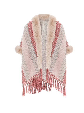 Damen Poncho in Pink