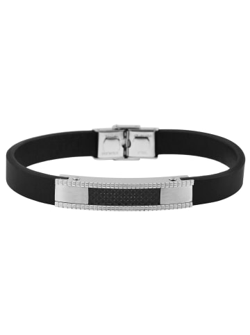 Unisex Armband aus Leder 24 cm in schwarz