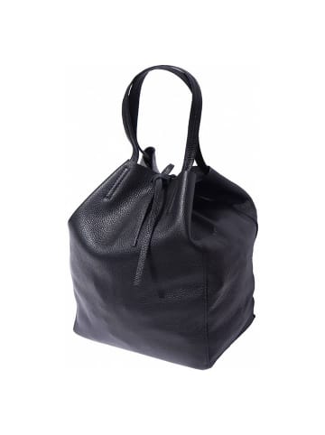 Florence Shopper, Schultertasche Leder schwarz ca. 30cm