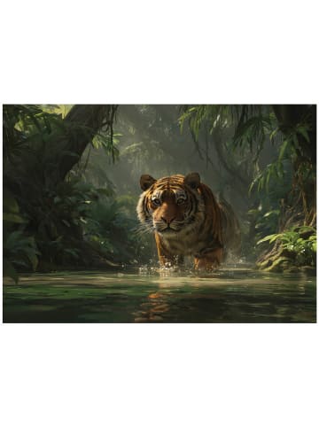 Fototapete Tiger in Grün