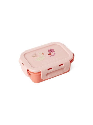 Kleine Brotdose Wildlife Print in rosa