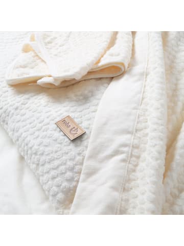 Babydecke 'Seashells Oyster' - Bio-Baumwolle - Neutral Weiß
