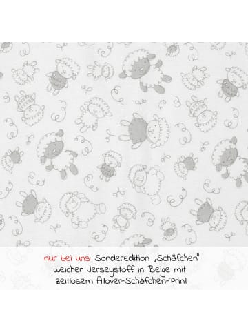 Sommer-Schlafsack mit Füßen in beige,motiv