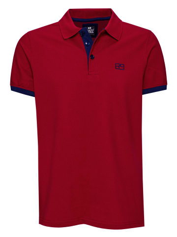 Kontrast Polo Pique Shirt Regular Fit in Bordeaux / Marine