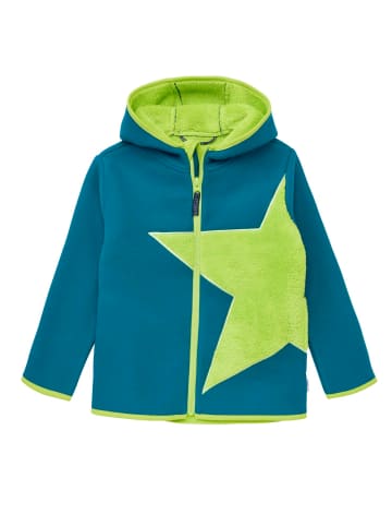 Fleecejacke in petrol