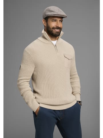 Schiebermütze in creme-braun