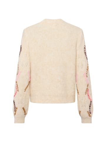 Stickpullover YASGabbi in sand rosa - 0001