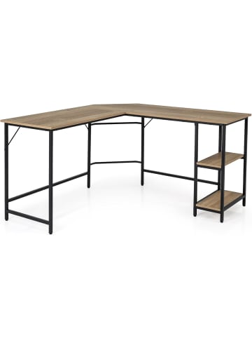 L-förmiger Computertisch in Beige