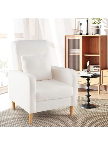Loungesessel Ohrensessel 76 x 69 x 92 cm in Weiß