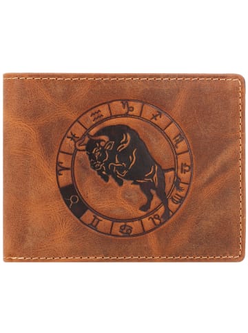 Vintage Geldbörse Leder 12 cm stier