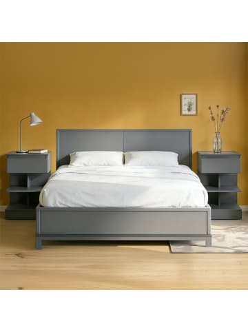 Nachttisch in Mattes Dunkelgrau - (W) 39 x (H) 65 x (L) 39 cm