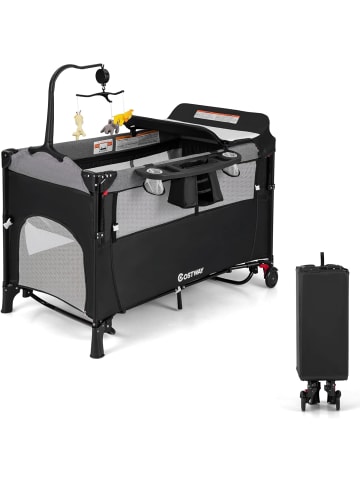 5-in-1-Babybett in Schwarz