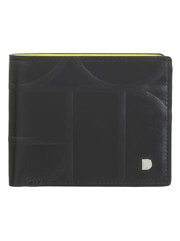 Up! Geldbörse RFID Schutz Leder 10.5 cm black-bright yellow