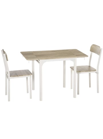 Essgruppe in Natur & Weiß 110L x 70B x 75H cm