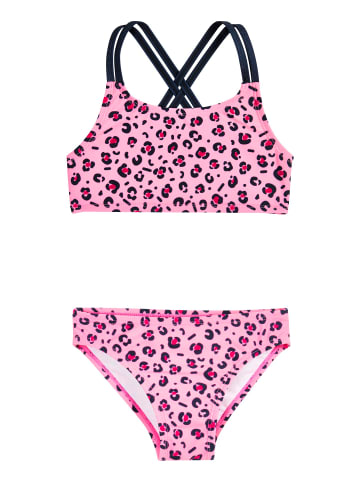 UV-Schutz Bikini Leo-Print in pink