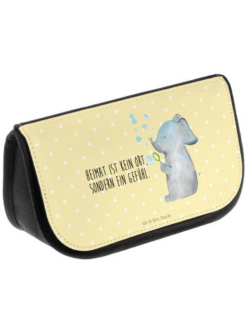 Make-up-Organizer Elefant Seifenblasen mit Spruch in Gelb Pastell