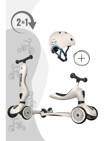 Scoot&Ride Highwaykick 1 Rutscherfahrzeug inkl. Helm - Farbe: Steel - Farbe: Ash