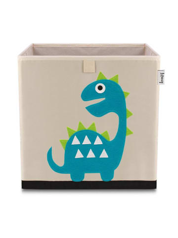 Aufbewahrungsbox Dino hell, 33 x 33 x 33 cm