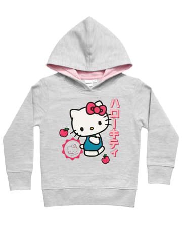 Hello Kitty Hoodie Kapuzenpullover Pullover mit Kapuze Sweatshirt in grau
