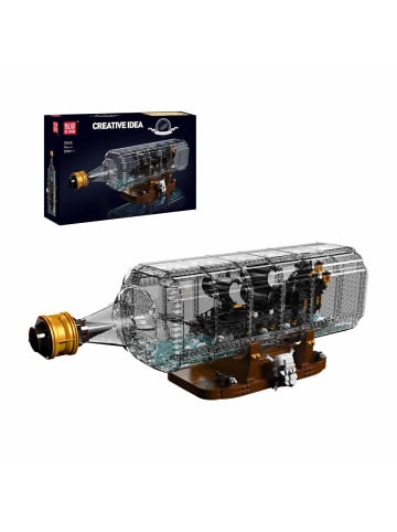 Mould King 10065 Black Pearl in a Bottle Flaschen Schiff