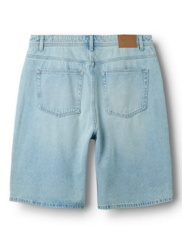 Jeansshorts in Light Blue Bleached Denim