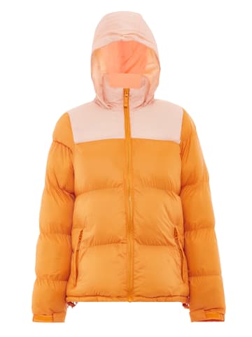 Damen Wattierte Steppjacke in Orange Pfirsich