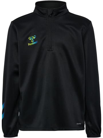 Halbreißverschluss Jacke Hmlshimmer Multisport Kinder in BLACK/LIMEADE