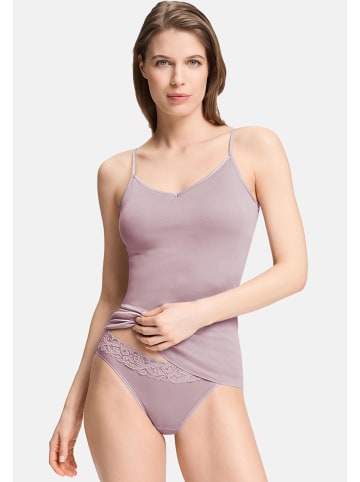 Spaghetti Top Cotton Seamless in Stormy rose