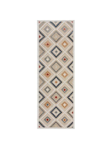 Balkon-Teppich UV-beständig LAGAN Orientalisch Geometrisch in Natur-Multicolor