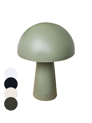 LED Pilz Tischlampe IP44 Innen & Außen 15x21cm in Grün