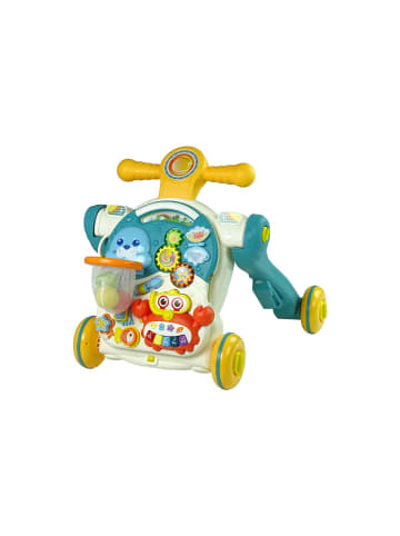 4in1 Kinderwagen Lerntisch Scooter Fahrrad für Baby Blau