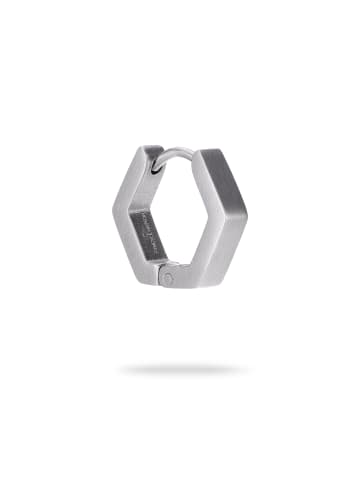 Creolen The Hexagon in silber