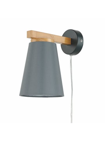 Wandlampe (B)22 x (H)22 cm in Holz Grau