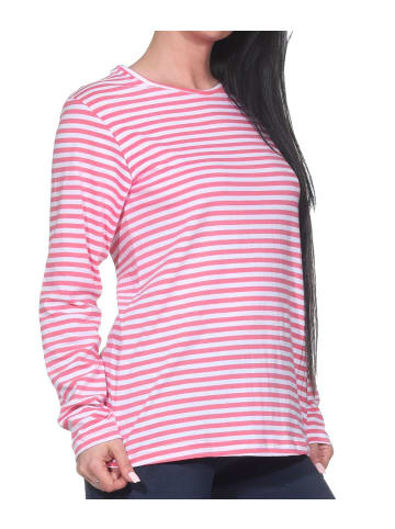 Schlafanzug langarm Oberteil Pyjama Shirt Top in pink