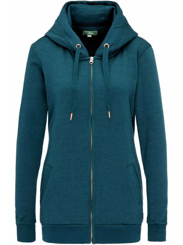 Damen Sweatjacke in Smaragdgruen