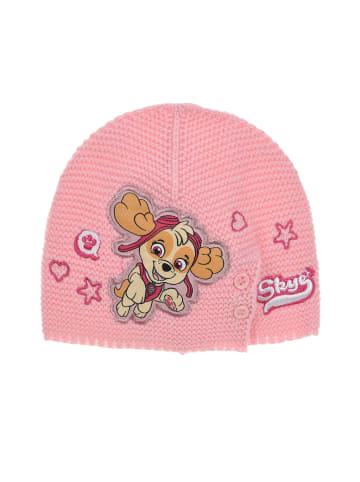 Wintermütze mit Bommel in Rosa