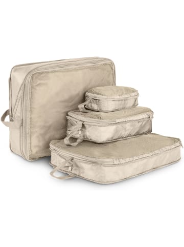 Kleidertaschen 4-teilig Nuqui in Beige